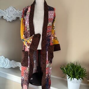ODDY Patchwork Open Cardigan Kimono Size S/M